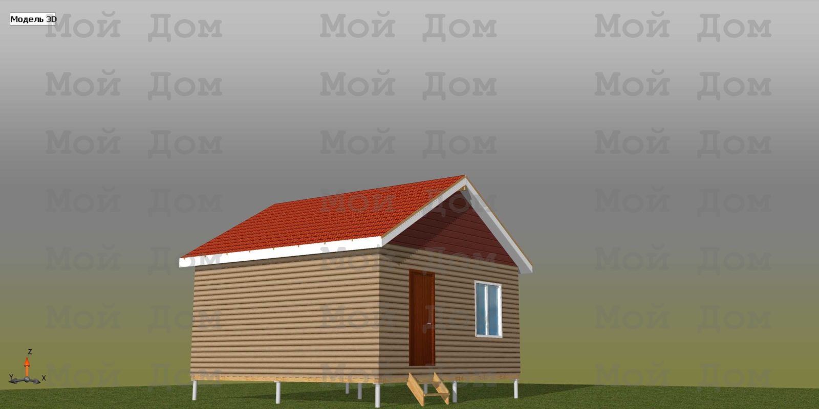 Одноэтажный дом 36кв/м для сезонного проживания (лето)